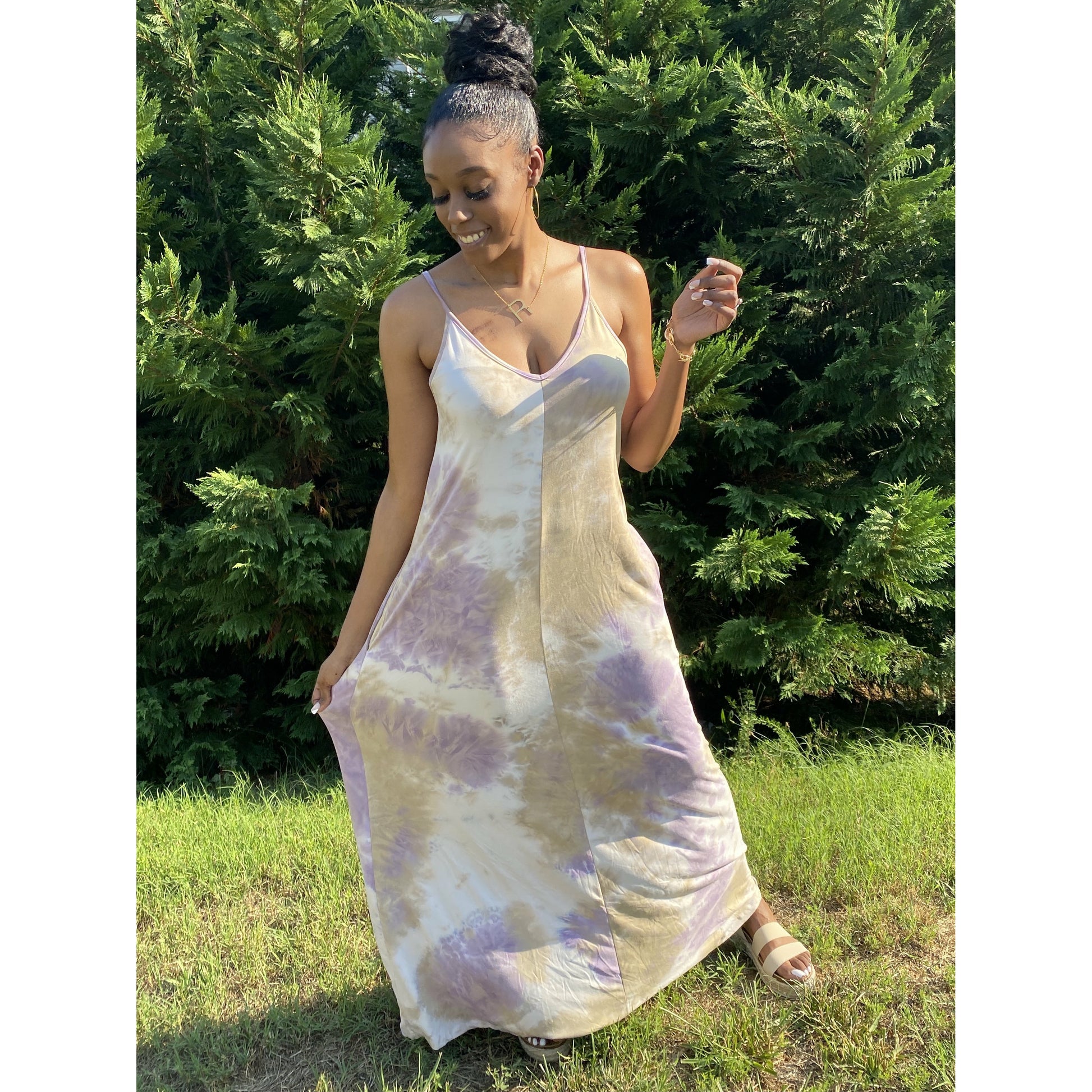 Tie Dye For Maxi Dress for Women