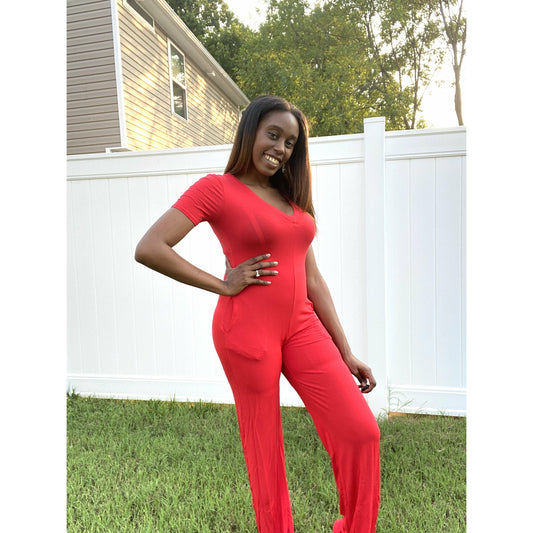 Women's Red Jumpsuit