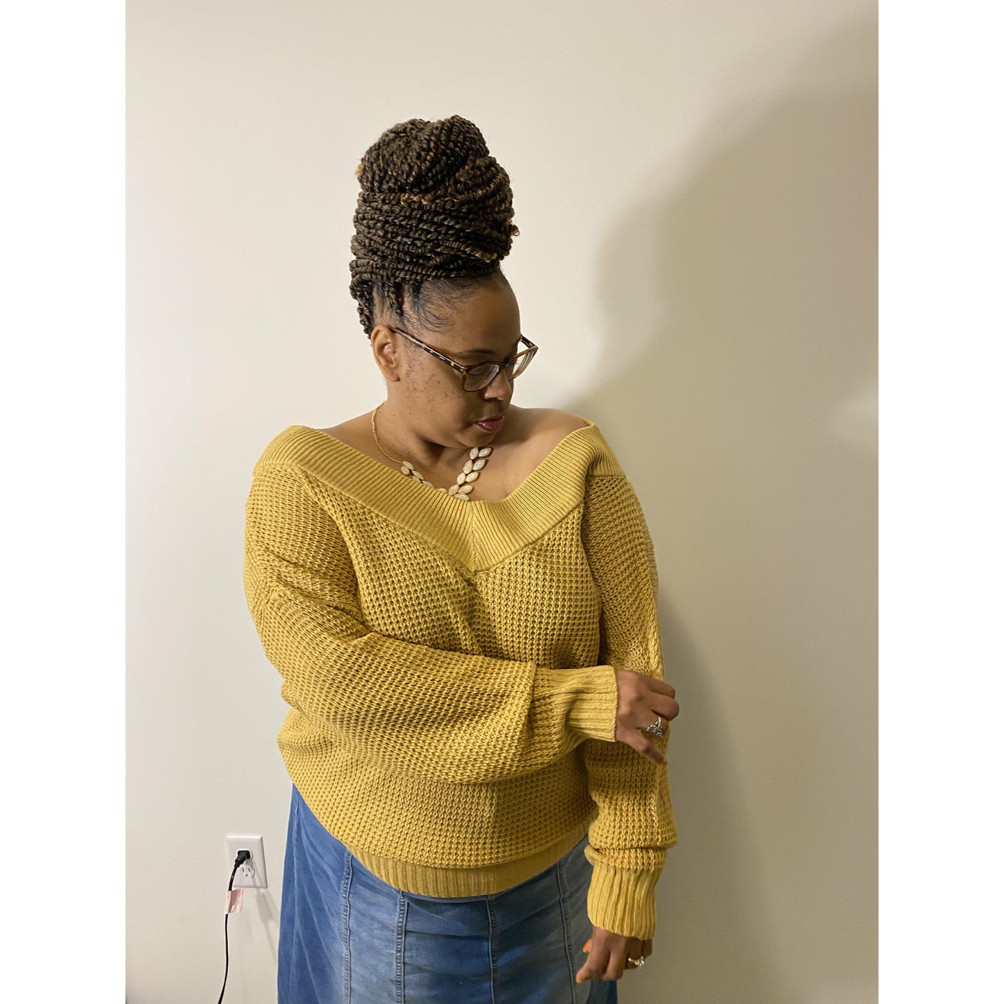 The V Sweater - Mustard Yellow