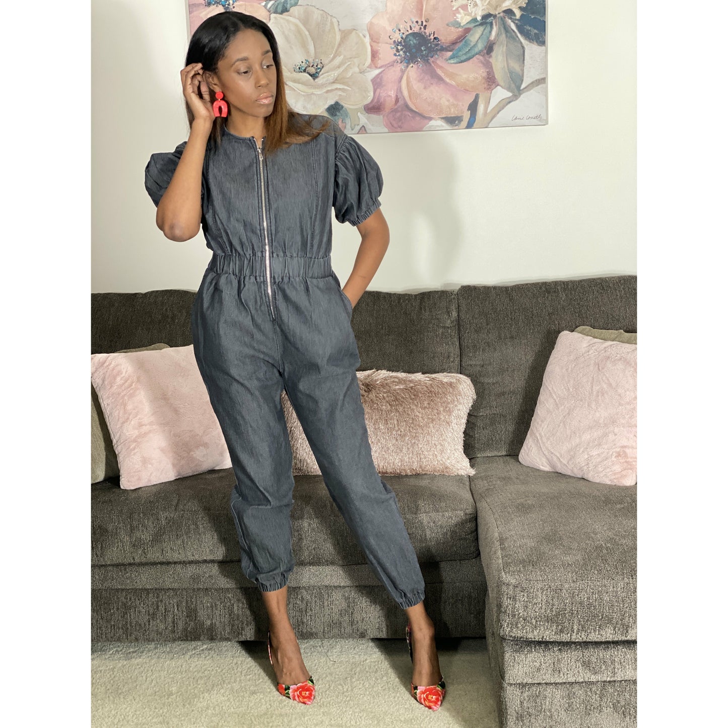 Women's Sassy Classy Denim Jumpsuit